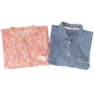 Victoria’s Secret Night Shirt Set of 2 Button Up Sleepwear Cottagecore Floral